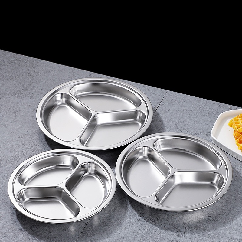 stainless steel plate, non-slip baby food plate
